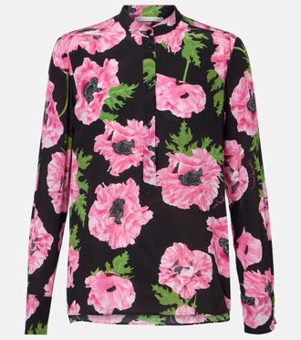 Stella McCartney Camicia Poppy in seta con stampa