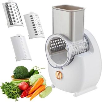 OEM Rallador De Queso El&eacute;ctrico, Ensaladera El&eacute;ctrica, Rallador Multifuncional, Cortador De Frutas, Picadora Autom&aacute;tica Profesional Con M&uacute;ltiples Cuchilla