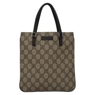 Gucci Pre-owned Leather gucci-bags - Dames - Vintage Shopper - Beige - ONE Size - Leer - Vintage