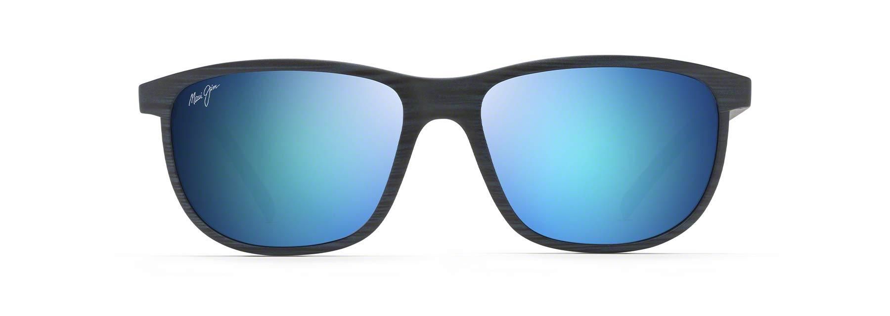 Maui Jim Black Coral Sonnenbrille – Rechteckig, Matte Black Fassung, GRY Black Coral Gläser