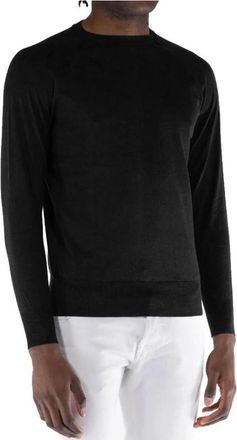 People of Shibuya Truien & Vesten, Heren, Zwart, S, Katoen, Zwarte Trui met Ronde Hals