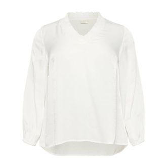 Kaffe Curve Overhemden, Dames, Wit, 5Xl, Blouses