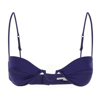 Stella McCartney Bras, female, Blue, 2XS, Wired Satin Bra Top