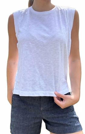 bobi Snap Back Muscle Tee In White