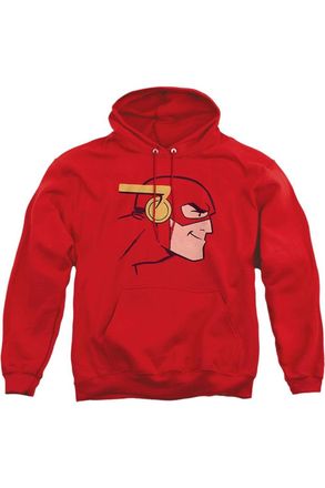 Gildan Justice League of America Cooke Head Adult Pull Over Hoodie / Hooded Sweatshirt