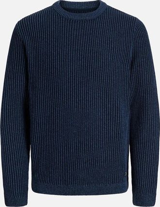Jack & Jones Mens Jack & Jones JJE Dover Knit Crew Neck Sky Captain - Navy - Size: 36