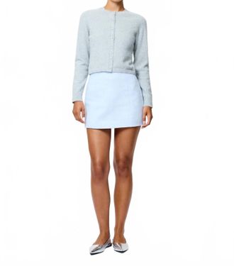 French Connection Wool Mini Skirt In Iceland Blue