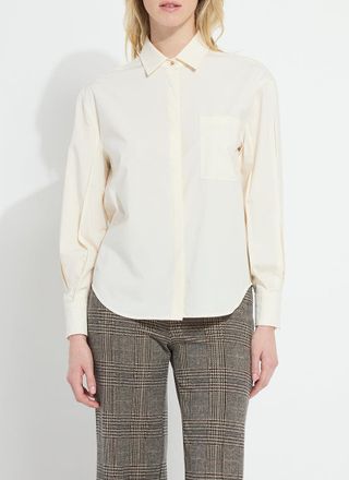 Lyss&eacute; Etta Pleated Balloon Sleeve Shirt
