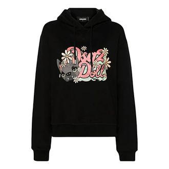 Dsquared2 Felpa - Dames - Hoodies - Zwart - L - Hoodies & sweatvesten