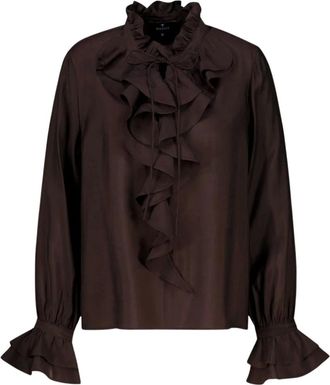 Monari Blouse - Dames - Blouses & Shirts - Bruin - Maat: XL
