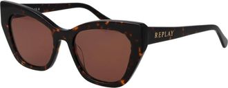 Replay Cat Eye Zonnebril - Dames - Zonnebrillen - Bruin - ONE Size - Accessoires