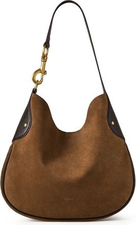 Mulberry Hackney Suede Shoulder Bag in Vintage Oak at Nordstrom