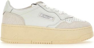 Autry Platform Low - Dames - Sneakers - Wit - 40 EU - Katoen - Schoenen