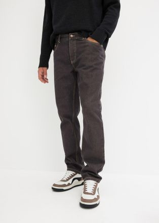 Bonprix Regular-fit-Jeans BONPRIX, Herren, Gr. 48, N-Gr, dunkelbraun (l&auml;nge: regul&auml;r), Denim/Jeans, Obermaterial: 99% Baumwolle, 1% Elasthan, regular fit lang
