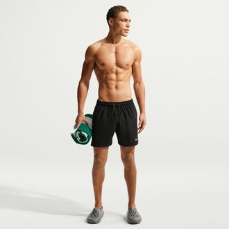 Nike Mens Swim Breaker 5 Brief-Lined Volley Short in Black | NESSG555-001