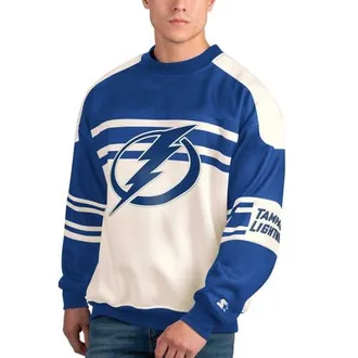 Starter Mens Starter White Tampa Bay Lightning Defense Fleece Crewneck Pullover Sweatshirt at Nordstrom, Size Xx-Large