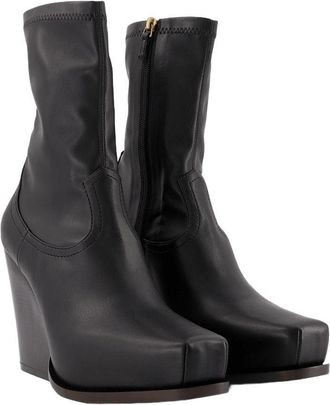 Stella McCartney Womens Platform Synthetic Leather Heel Boot Black