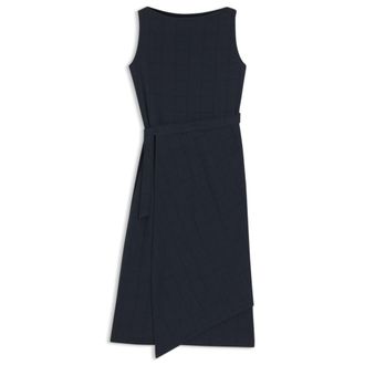 BOSS Slim-fit checked jersey dress with belt