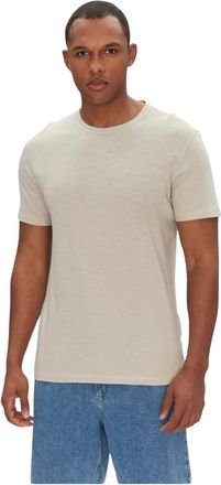 HUGO BOSS Camiseta 001 - Tops - Hombre - Beige - S