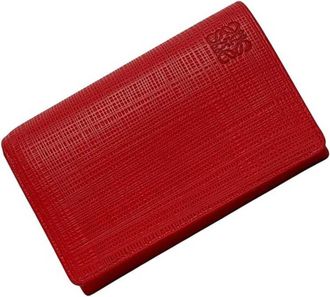 Loewe Red Color Leather Wallet (Bi-Fold) (Pre-Owned)