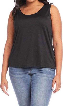 Karen Kane Scoop Tank - Plus In Black