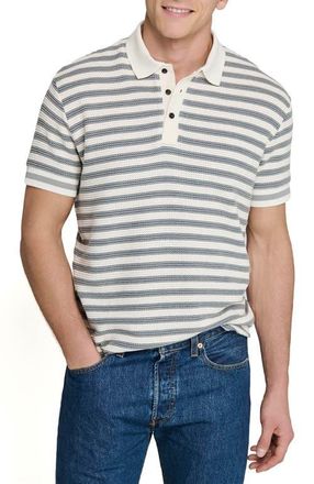 ConStruct Slim Fit Short Sleeve Stripe Polo in Grey at Nordstrom, Size Xx-Large