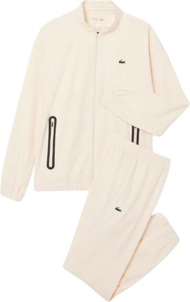 Lacoste Diamond Taffeta Trainingspak - Heren - Trainingspakken - Wit - L - Polyester - Fitness