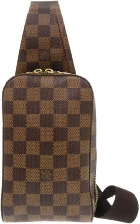 Louis Vuitton Tweedehands Canvas Louis Vuitton tassen - Heren - Vintage Schoudertas - Bruin - ONE Size - Vintage
