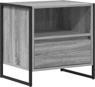 vidaXL Bedside Table Grey Sonoma 50 x 39.5 x 50 cm Engineered Wood vidaXL