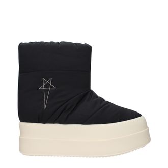 Rick Owens Drkshdw Damens Stoffstiefeletten Schwarz