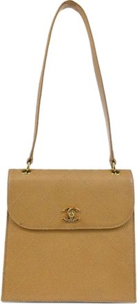 Chanel Borsa a spalla CC in pelle 1998 - Toni neutri