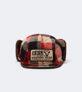 Ralph Lauren Gorra de franela de lana con borrego
