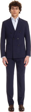 Eleventy Blue Unstructured Wool Suit