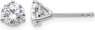 Diamond2Deal 14k Gold 1 1/4 ct Round Lab Grown Diamond Stud Earrings VS Clarity, G-H Color
