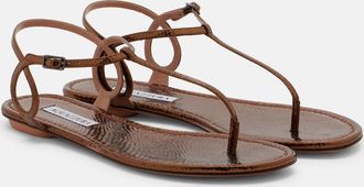 Aquazzura Almost Bare leather thong sandals