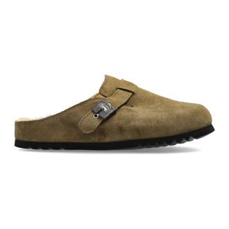 Scholl Grace Fur Suede Slides - - Shoes - Donna - Verde - 38 EU