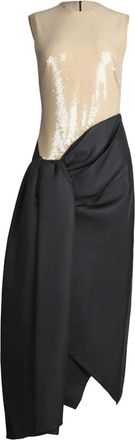 DAVID KOMA Abito midi con paillettes - Toni neutri