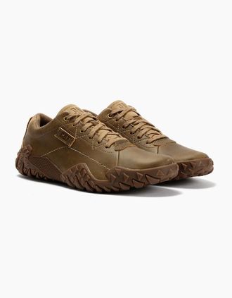 CAT Mens Caterpillar Gridlock Lo Full Grain Leather Mens Beaned Brown Lace-Up Shoes - Size: 10