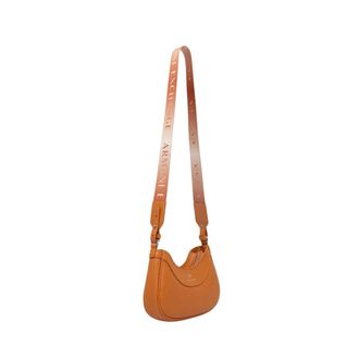 A|X Armani Exchange Tassen, Dames, Bruin, ONE Size, Polyester, Mini Halve Maan Schoudertas