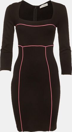 Versace Collection Black Jersey Shift Mini Dress
