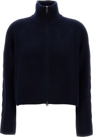Lisa Yang Heavy-Knit Cashmere Cardigan with Cropped Cut and Zip Closure