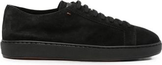Santoni Damps Lace-up Suede Sneakers