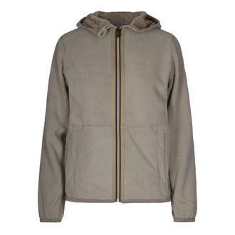 K-Way Light Jackets, female, Beige, XS, Lily Velour Polar Reversible Jacket