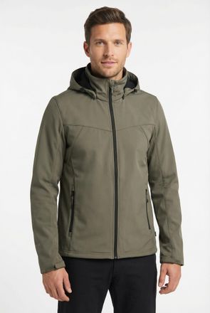 Icepeak Softshelljacke ICEPEAK BIGGS, Herren, Gr. 46, granite, Obermaterial: 100% Polyester, Jacken Softshelljacke