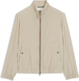 BOSS Water-repellent zippered jacket with two-way stretch