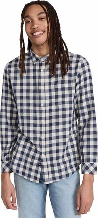 Rails Wyatt Button Down Shirt In Viking Blue Grey Melange