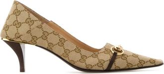 Gucci Light Brown GG Vittoria Pumps