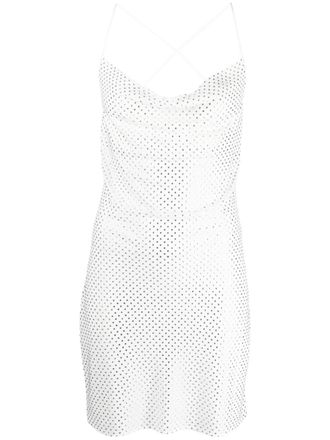 P.A.R.O.S.H. Mini-jurk verfraaid met studs - Wit