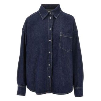 Max Mara Denim Shirts, female, Blue, Size: M Denim Shirt