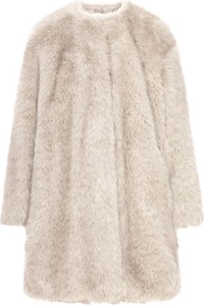 Max Mara Cappotto in pelliccia sintetica - Toni neutri